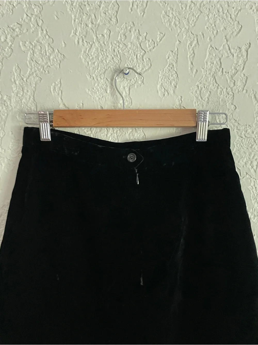 Ralph Lauren RARE Vintage 80s Black Velvet Skirt - 10 - Picture 4 of 6